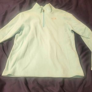 The North Face Microvelour 1/4 Zip womans medium Polartec Light Blue Pullover